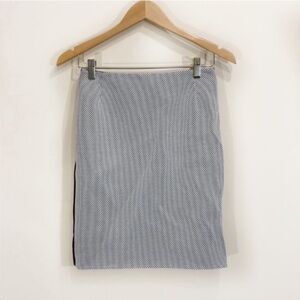 Akris Punto Knit Pencil Skirt Size Small Black White Back Zip New